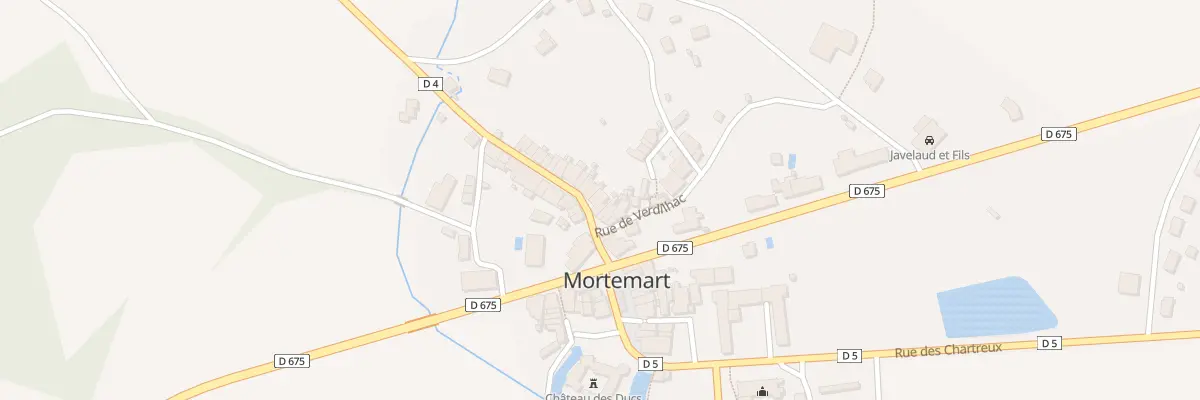 Plan du 12 Rue de l’Echauguette à Mortemart