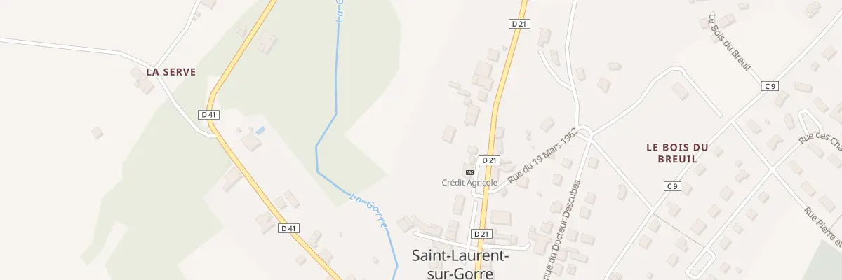 Plan du 9 Av du 8 Mai 1945 à Saint-Laurent-sur-Gorre