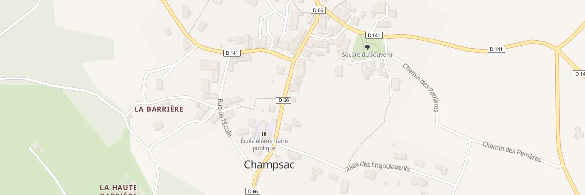 Plan du 8 Rue des Fontaines à Champsac