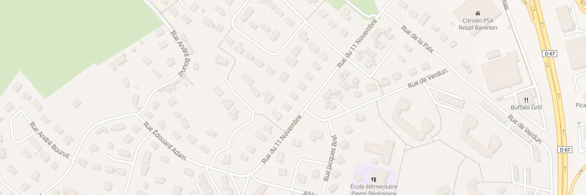 Plan du 23 Rue du Onze Novembre à Barentin