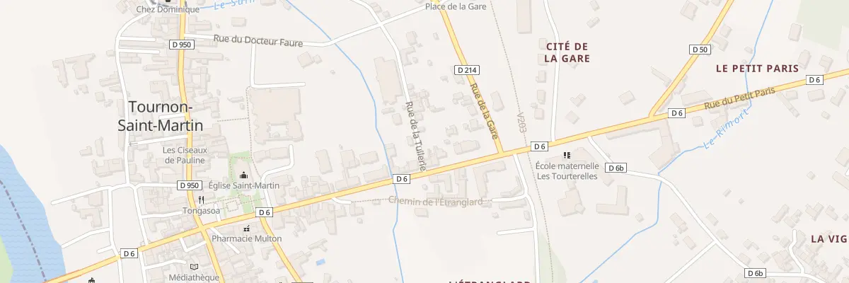 Plan du 25 Rue de la Gare à Tournon-Saint-Martin