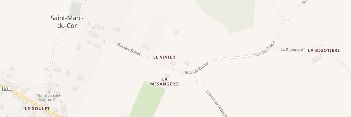 Plan du 16 Rue des Ecoles à Saint-Marc-du-Cor