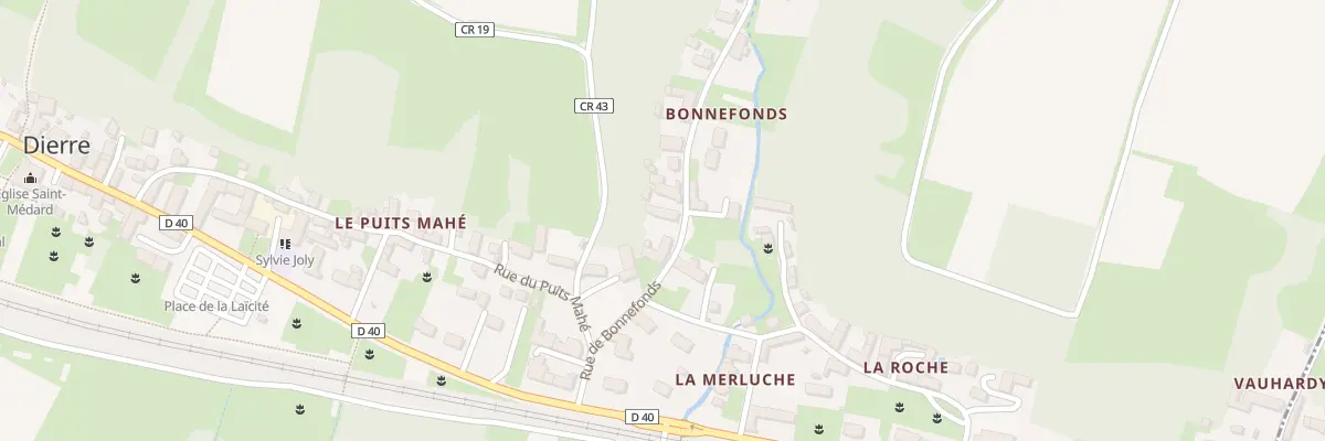 Plan du 2 Rue de Bonnefonds à Dierre