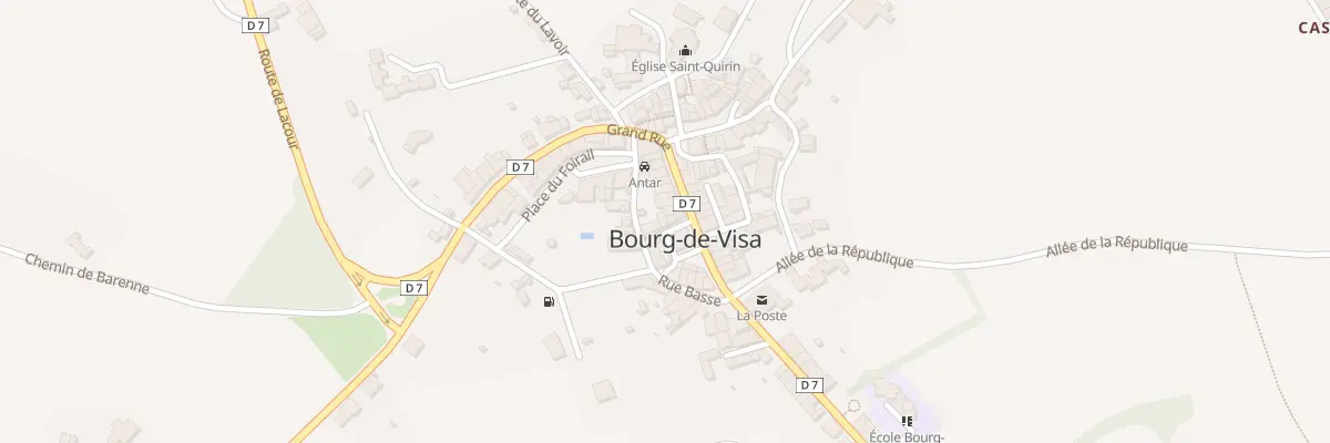 Plan du 5093 Pl de la Halle à Bourg-de-Visa