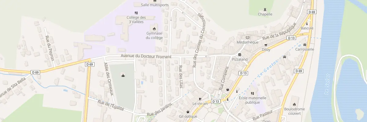 Plan du 1 Rue des Lilas à Salies-du-Salat