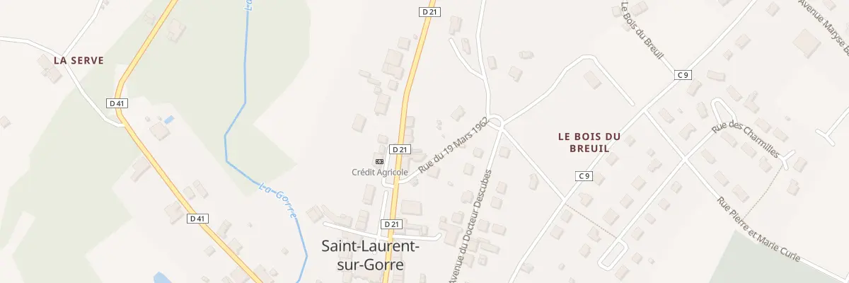 Plan du 7 Rue du 19 Mars 1962 à Saint-Laurent-sur-Gorre