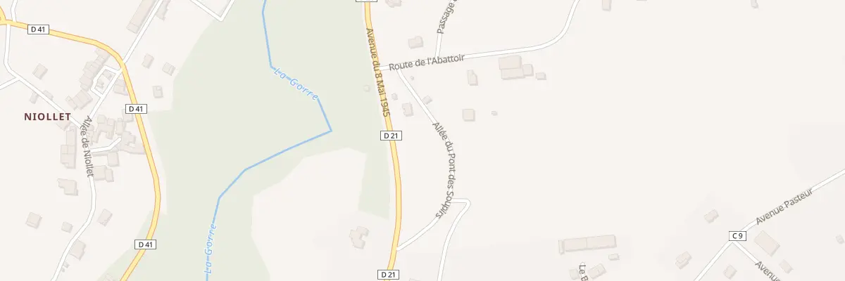 Plan du 28 Av du 8 Mai 1945 à Saint-Laurent-sur-Gorre