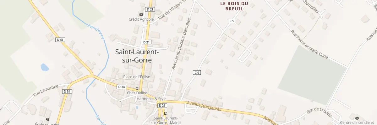 Plan du 10 Av du Docteur Descubes à Saint-Laurent-sur-Gorre