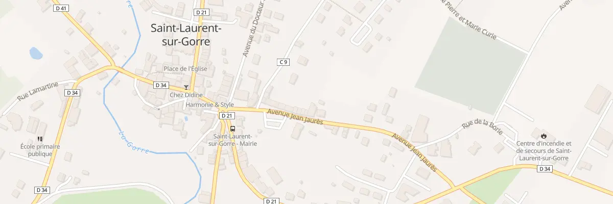 Plan du 17 Rue Jean Jaures à Saint-Laurent-sur-Gorre