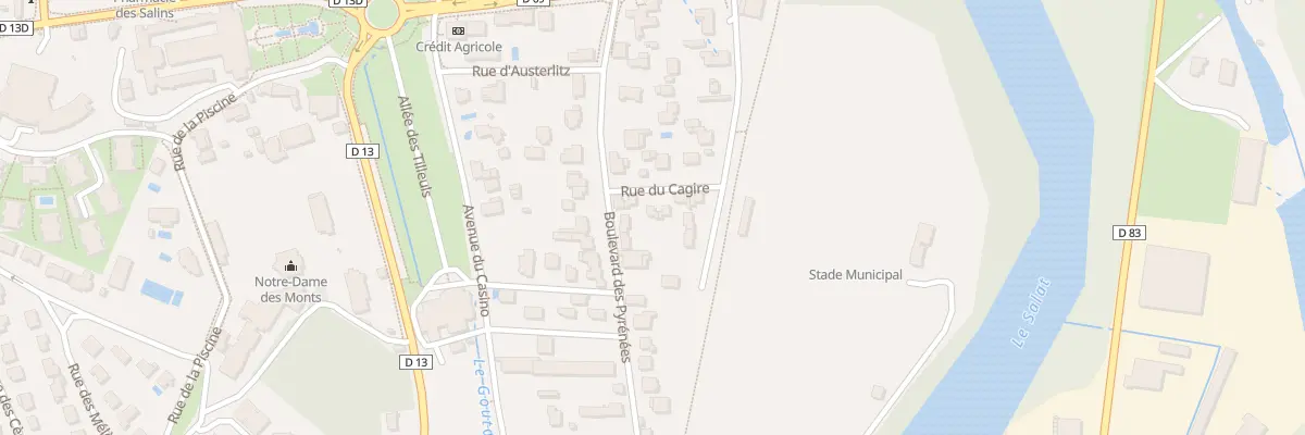 Plan du 6 Rue du Cagire à Salies-du-Salat