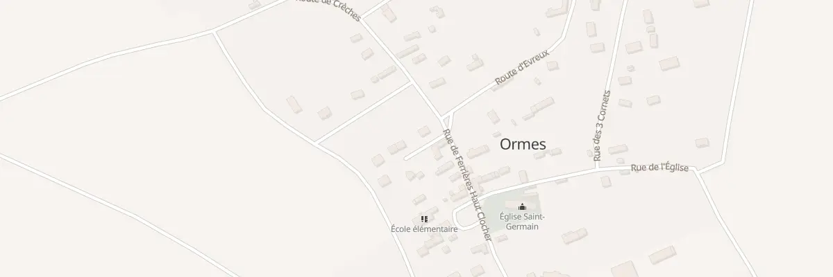 Plan du 2A Rte de Ferrières Haut Clocher à Ormes