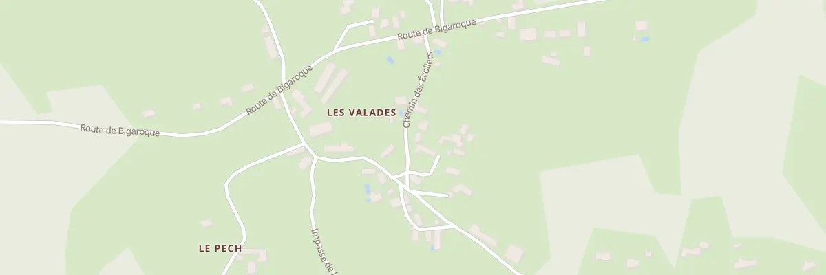 Plan du 116 Les Valades Sud à Coux et Bigaroque-Mouzens