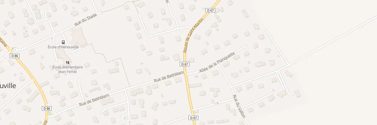 Plan du 1 All de la Planquette à Hénouville