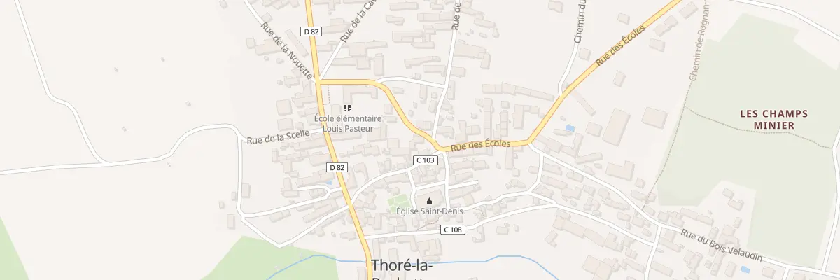 Plan du 7 Rue des Ecoles à Thoré-la-Rochette