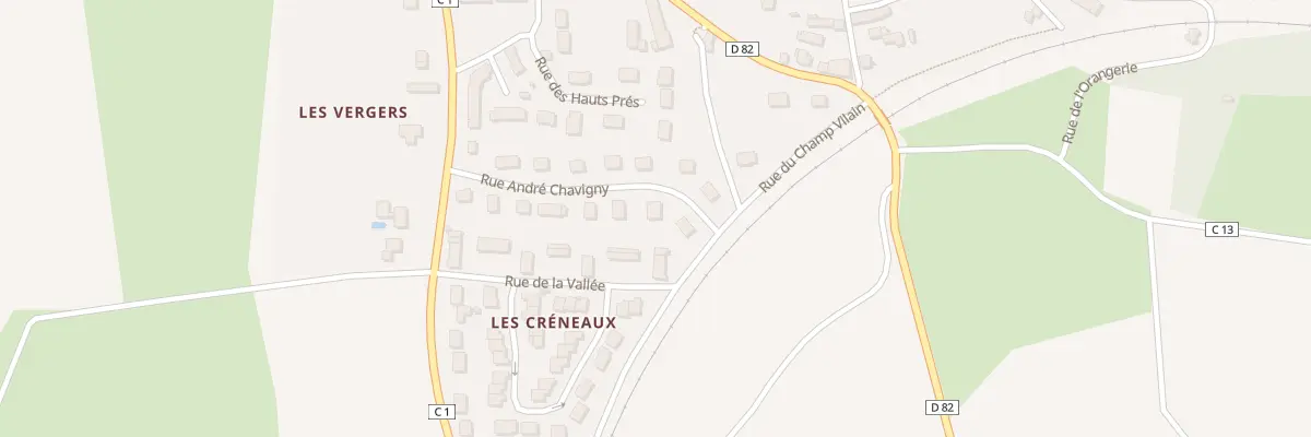 Plan du 13 Rue André Chavigny à Thoré-la-Rochette