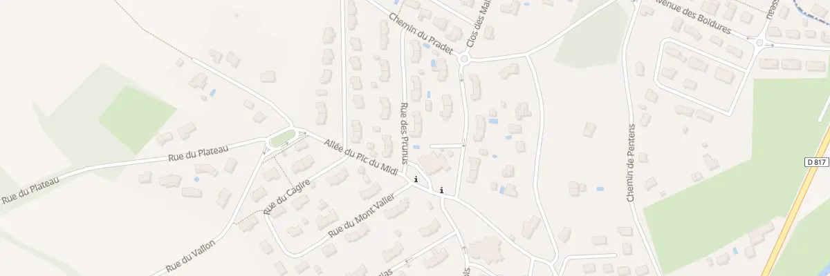 Plan du 2 Rue des Prunus à Venerque