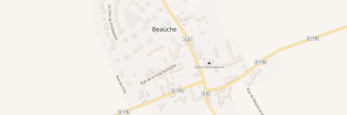 Plan du 6 Rue de la Voie Romaine à Beauche