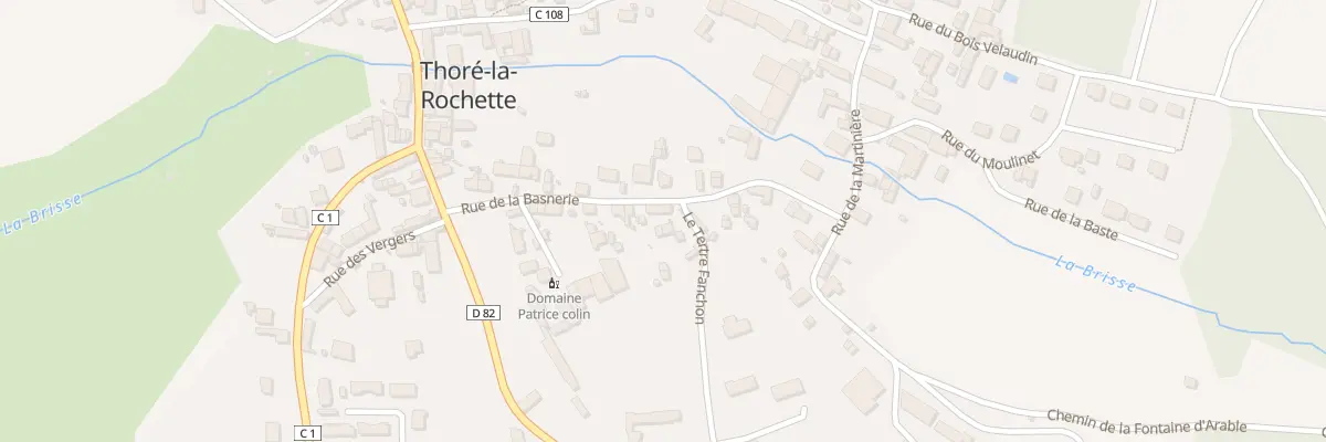 Plan du 11 Rue de la Basnerie à Thoré-la-Rochette