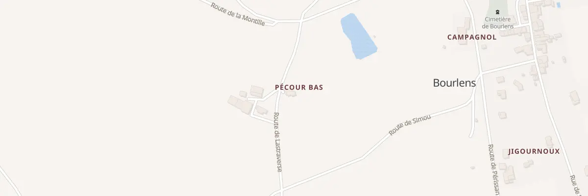 Plan du 5026 Pecour Bas à Bourlens