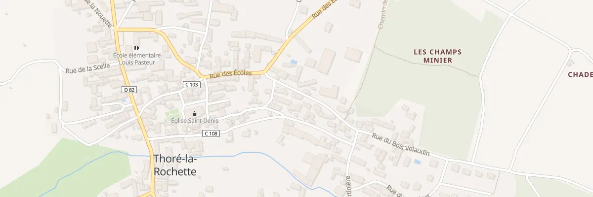 Plan du 3 Rue du Bois Velaudin à Thoré-la-Rochette