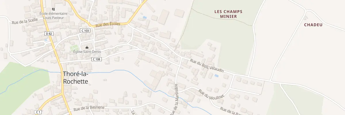 Plan du 9 Rue du Bois Velaudin à Thoré-la-Rochette