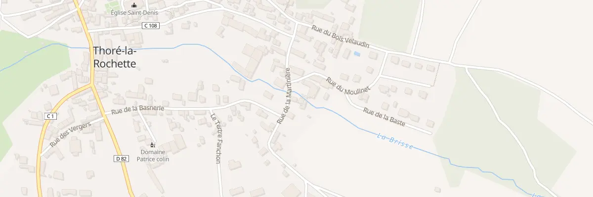 Plan du 1 Rue de la Martinière à Thoré-la-Rochette