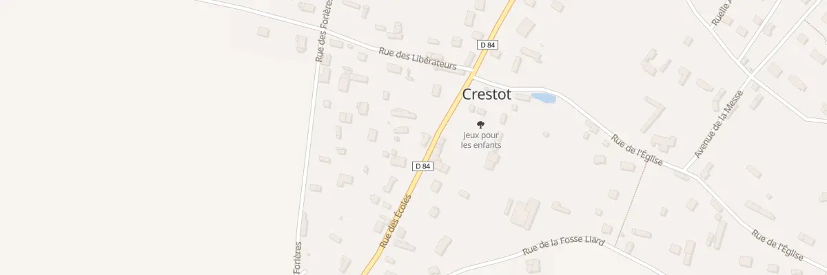 Plan du 13 Rue des Ecoles à Crestot