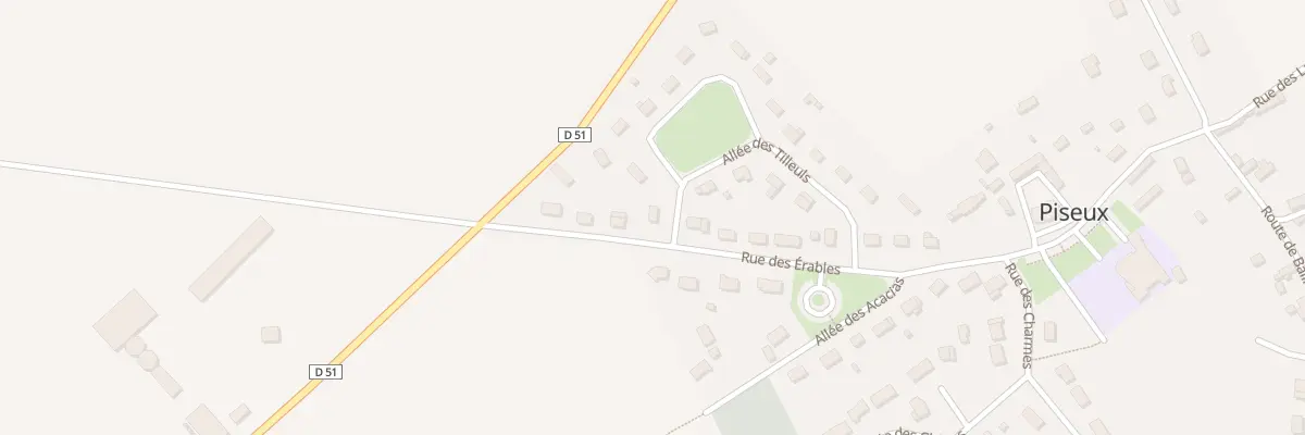 Plan du 1 All des Tilleuls à Piseux