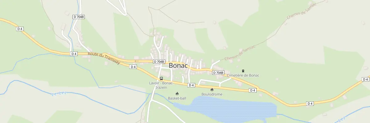 Plan du 64 Bonac Village à Bonac-Irazein