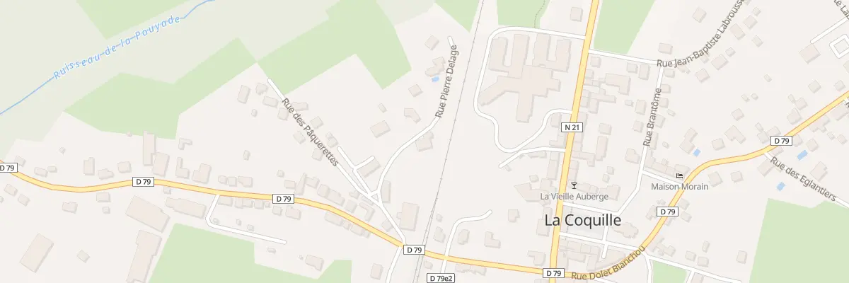 Plan du 10 Rue des Pâquerettes à La Coquille