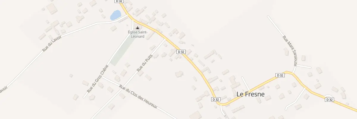 Plan du 15 Rue de l’Eglise (Le Fresne) au Val-Doré