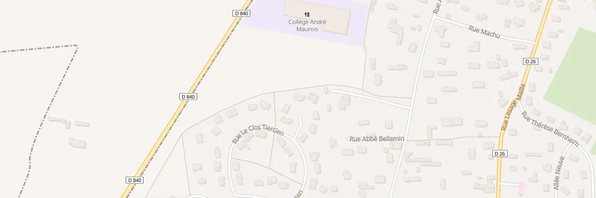 Plan du 21 Rue Le Clos Tiercien à La Saussaye