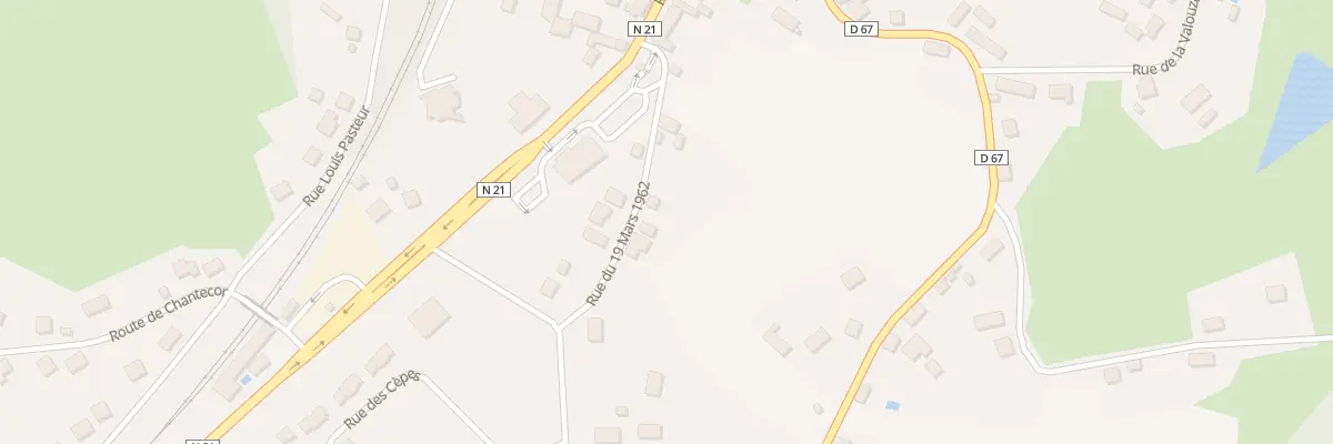 Plan du 4 Rue du 19 Mars 1962 à La Coquille