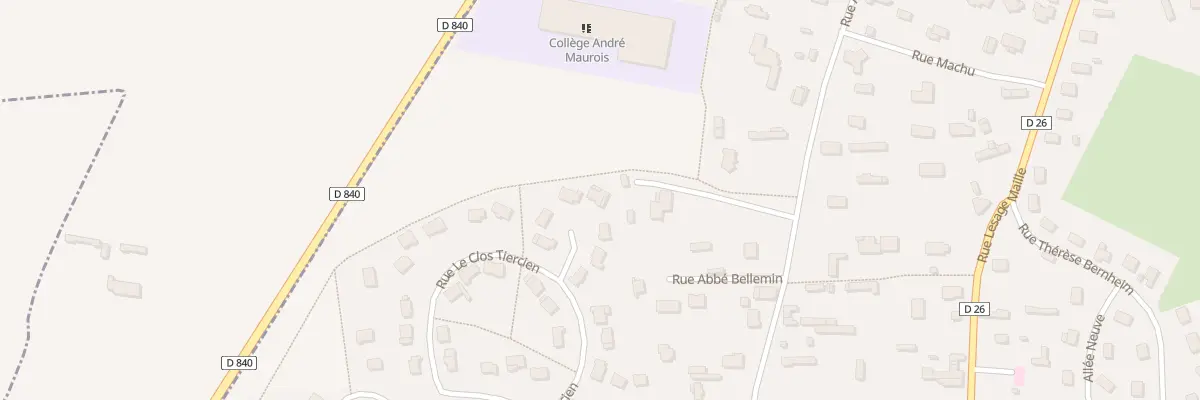 Plan du 20 Rue Le Clos Tiercien à La Saussaye