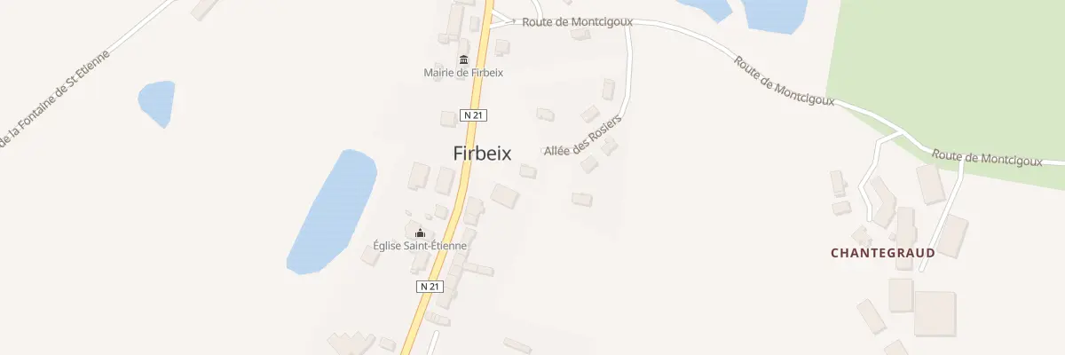 Plan du Bourg à Firbeix