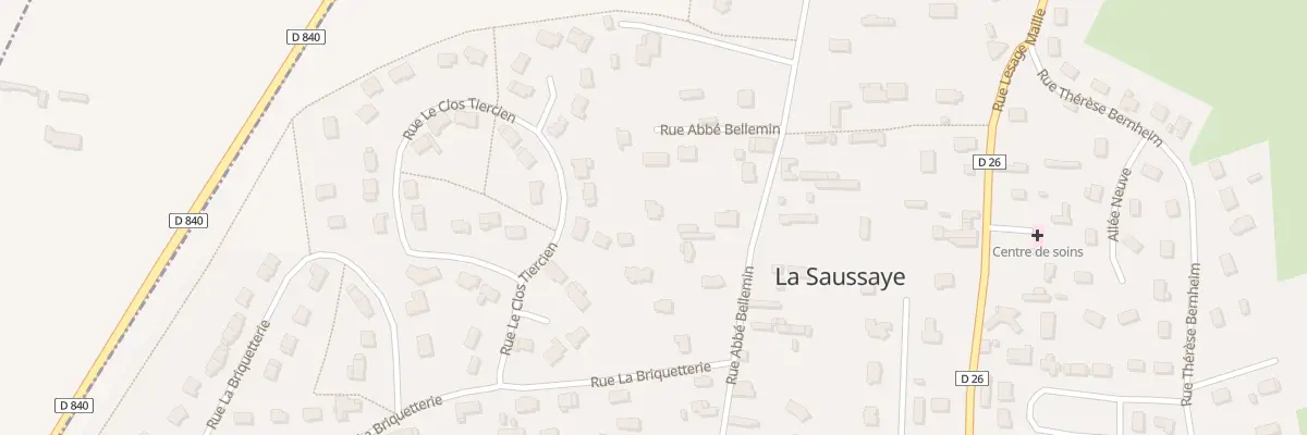 Plan du 26 Rue Abbé Bellemin à La Saussaye