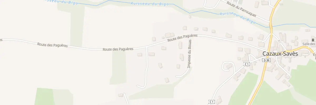 Plan du 375 Rte des Paguères à Cazaux-Savès