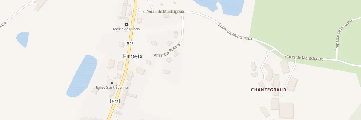 Plan du Bourg Est à Firbeix