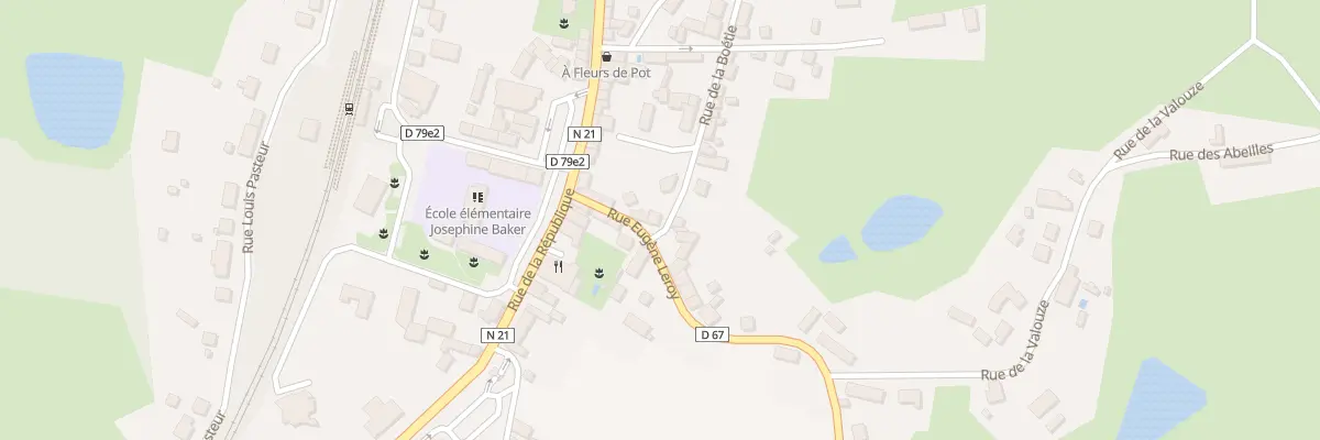 Plan du 7 Rue Eugene Le Roy à La Coquille