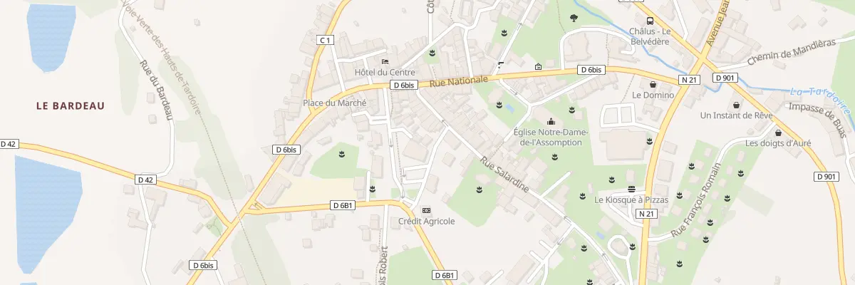 Plan du 2 Rue de l’Europe à Châlus