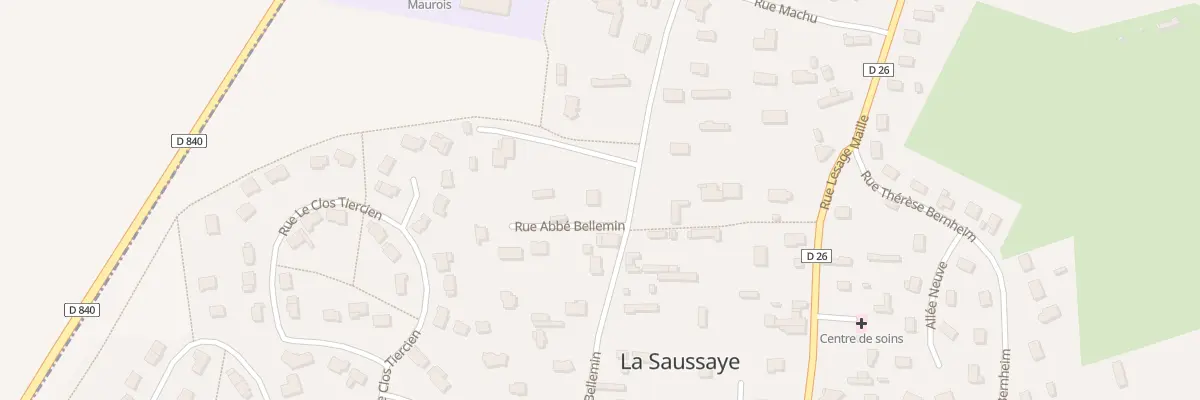 Plan du 22 Rue Abbé Bellemin à La Saussaye