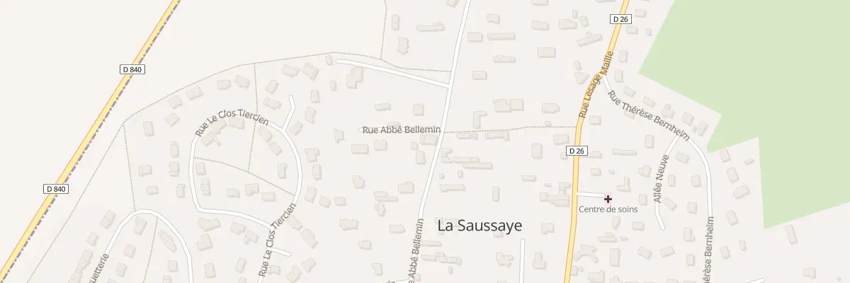 Plan du 24 Rue Abbé Bellemin à La Saussaye