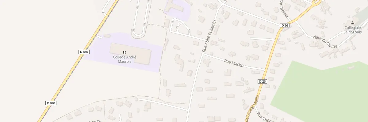 Plan du 14 Rue Abbé Bellemin à La Saussaye