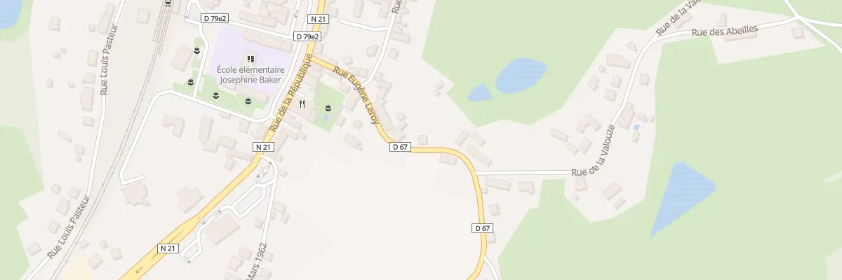 Plan du 21 Rue Eugene Le Roy à La Coquille