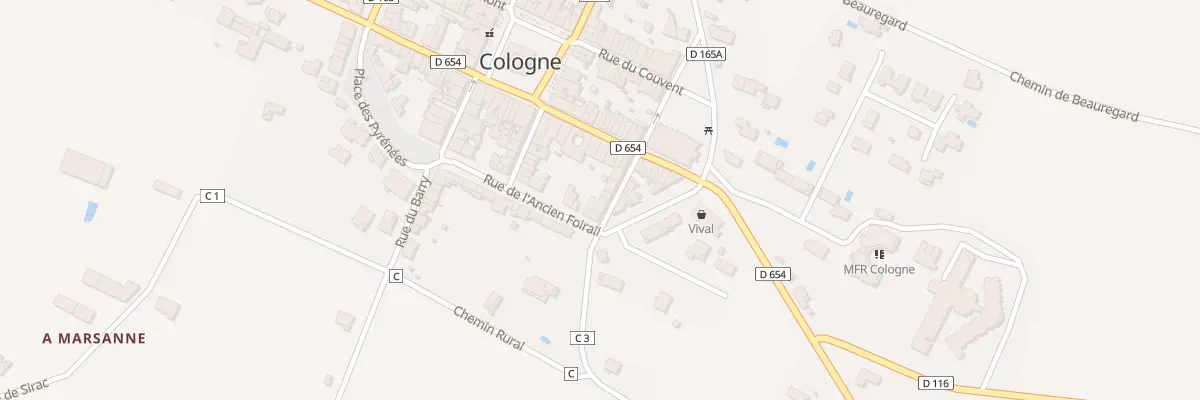 Plan du 10 Rue Odon de Terride à Cologne