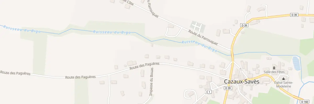 Plan du 234 Rte des Paguères à Cazaux-Savès