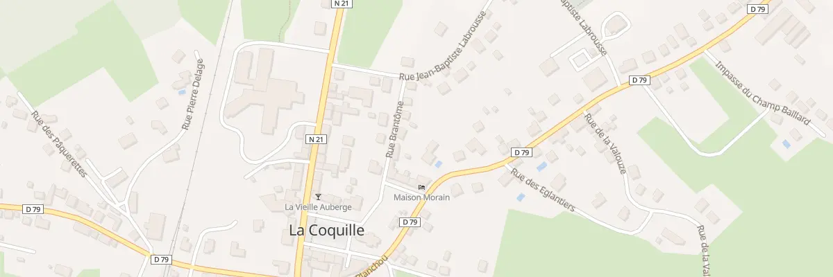 Plan du 8 Rue Brantôme à La Coquille