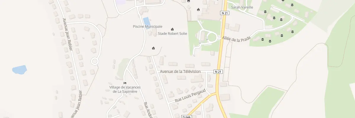 Plan du 5 Av de la Télévision à Châlus