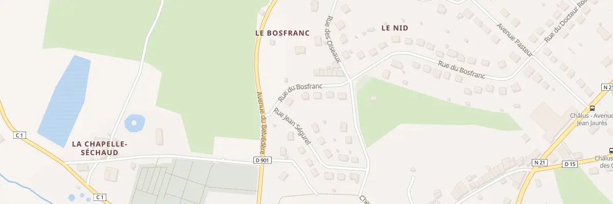 Plan du 31 Rue du Bosfranc à Châlus