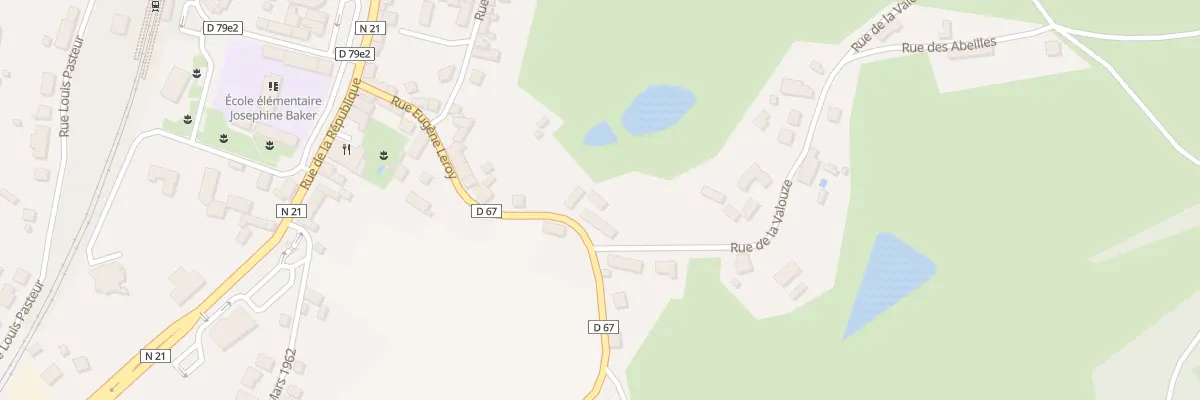 Plan du 27 Rue Eugene Le Roy à La Coquille